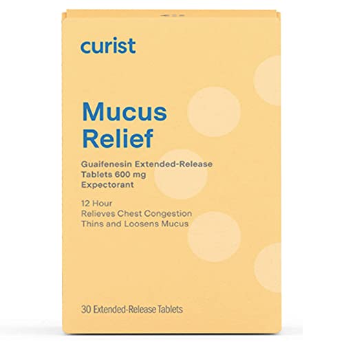 Curist Generic Guaifenesin 600 mg Extended Release Tablets Mucus Relief, Generic Cold Medicine