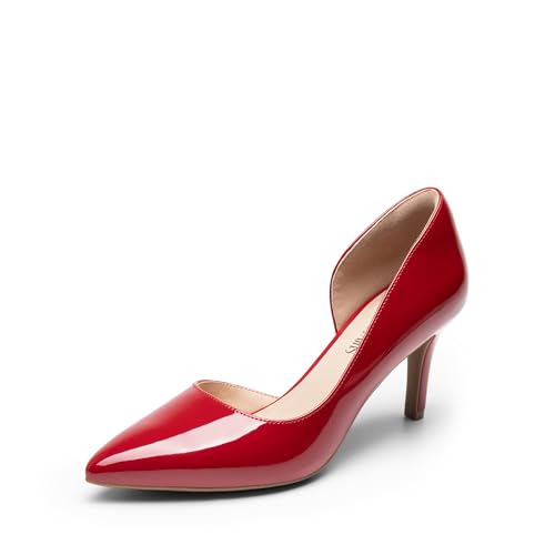 DREAM PAIRS Women's Dress High Heels Pumps Closed Pointed Toe Stiletto D'Orsay Shoes for Wedding Party