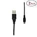 USB 2.0 Cable, Micro-USB to USB USB 2.0 Cable, GearIt (1 Foot 0.3 Meters) (2 Pack) High-Speed A Male to Micro B for Smartphones/Mobile Phone/Tablets / MP3 Players/Cameras/PDA - Black