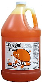 Cherry, Blue Raspberry, Orange, & Watermelon Snow Cone & Shave Ice Syrup-mixed Case-4 Gallons - Thumbnail 3