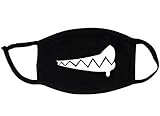 Super Hunter Outdoor Protective Cartoon Teeth Cotton Face Mouth Mask Suitable for Adults (#10 Black)