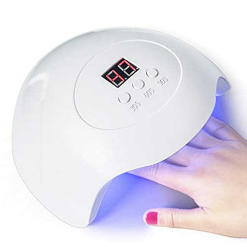 USB UV Led Nai Lamp,LKE Nail Art Equipment 36W Nail Dryer USB Curing Lamp for Gel Nails Toe Nails DIY Nail Art Accessories(Not include adapter)