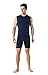 TSLA Men's Compression Shorts Baselayer Cool Dry Sports Tights, Athletic(mus17) - Navy, Large