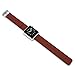 Wearlizer Genuine Leather Watch Band Replacement Strap w/ Metal Clasp for Apple Watch all Models 38mm and 42mm Classic Buckle (38mm Red)