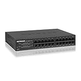 NETGEAR 24-Port Gigabit Ethernet Unmanaged Switch (GS324) - Desktop/Rackmount, Fanless Housing for Quiet Operation
