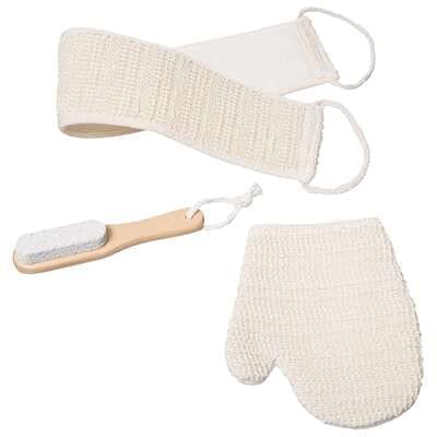 Body Beauty Exfoliating Box Set 3 Pieces Jute Care Box Belt Glove File Skin Body Wellness Beauty Hygiene