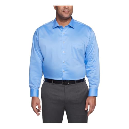 Van Heusen Ultra Antiarrugas Camisa de Vestir, Azul (Blue Frost), 46 cm Cuello 81 cm-84 cm Manga para Hombre