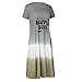 Women Tunic Shift Maxi Dress | Ladies Fashion Letter Print Color Block V Neck T Shirts Dresses |Loose Shorts Sleeve Night Skirtthumb 3