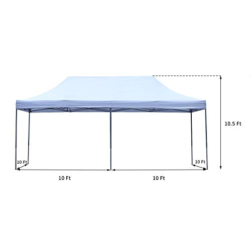 Wonlink 10x20 Ft Ez Instant Pop Up Canopy Carport Folding Heavy