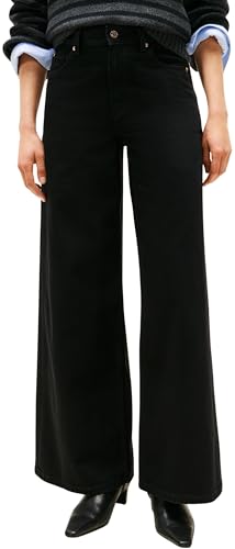 Tommy Hilfiger Women's Black 70s Wide Leg Jeans, Black (Black), 32W/25L