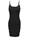 TOP LEGGING TL Women's Soft Cotton Basic Spaghetti Strap Seamless Active Cami Slip Dress Black Large