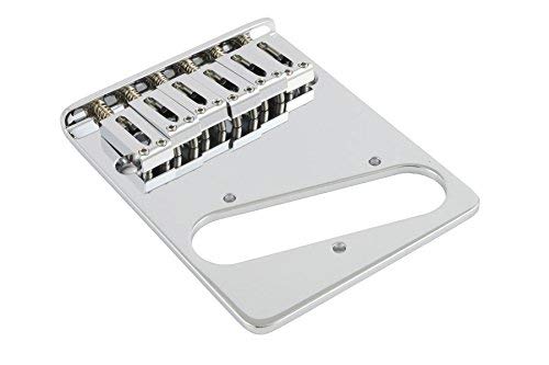 Allparts TB 0030) Matte Chrome Tele Bridge (6 Tabs)