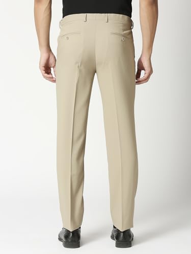 SaintX Men's Stretchable Formal Pants | Classic Flat Front Slant Pocket Trousers (Slim Fit) No Pleat Design | Office Or Party | Fasion Autoflex Waistband Trouser (SAINTR07_Noble Khaki_38), Mid Rise 3