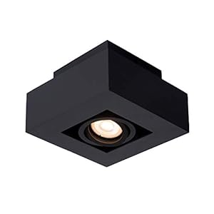 Lucide XIRAX – Plafondspot – LED Dim to warm – GU10-1x5W 2200K/3000K – Zwart