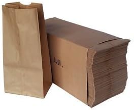Paper Lunch Bags, Paper Grocery Bags, Durable Kraft Paper Bags, Pack Of 500 Bags (Brown, 8 LB)