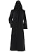 Allten Men's Costume Halloween Black Tunic Hooded Robe Cloak