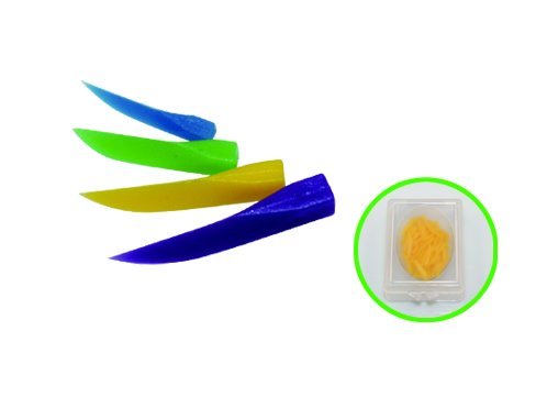 100 Pcs Dental Plastic Wedges With Holes - 4 Colors, 4 Sizes, FDA/CE, Wave Shape