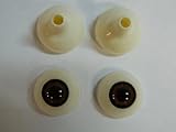 Pair of Realistic Human/Zombie Acrylic Eyes for Halloween PROPS, MASKS, DOLLS (Infected Brown 26mm)
