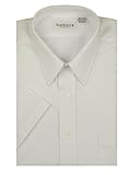 Van Heusen Men's White Broadcloth Wrinkle free Short Sleeve Dress Shirt
