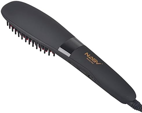 NASV The second generation Hair Straightener Brush LCD Temperature Control Electric Heating Hair Straightener Comb