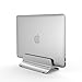 Vertical Laptop Stand, MacBook Holder Adjustable Size Desktop Space-Saving Notebook Holder Compatible with MacBook Air/Pro, Surface Pro, Samsung Notebooks and More (Sliver) (Sliver)