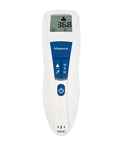 MDF Febris Non-Contact Infrared Digital Thermometer - Forehead - Navy Blue and White (MDFNT13-29)