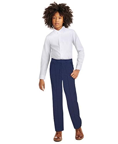 Calvin Klein Boys' Long Sleeve Slim Fit Dress Shirt, Button-Down