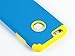 iPhone 6 Case, iPhone 6S Case, 4.7 inch, ULAK Slim Dual Layer Protective Case Fit for Apple iPhone 6 / 6S 4.7 inch Hybrid Hard Back Cover and Soft Silicone - Blue/Yellow