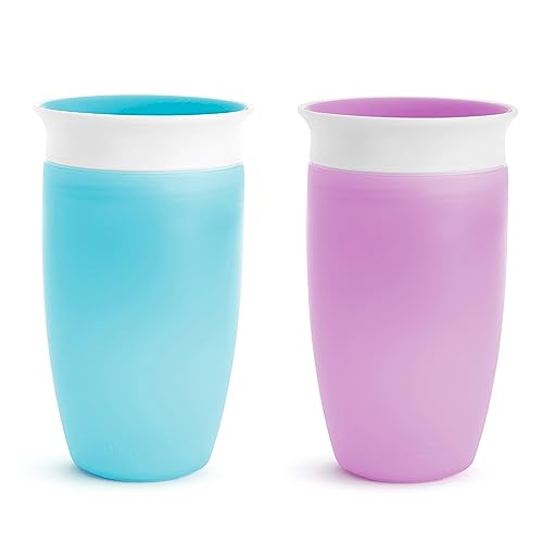 Munchkin Sippy Cups for Toddlers 1-3, Spill Proof Miracle 360 Cup, 10 Ounce, 2…
