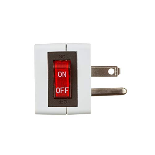 Maximm 3-Pack Grounded Outlet Plug-in Power on/Off Switch, On Off ... image.