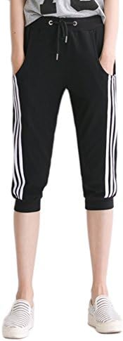 KDi Women's Leisure Running Sweatpants Joggers Pants (XS, D-Black)