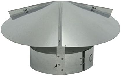 Chimney Flue Cone Top Rain Cap - Galvanized 5 inch