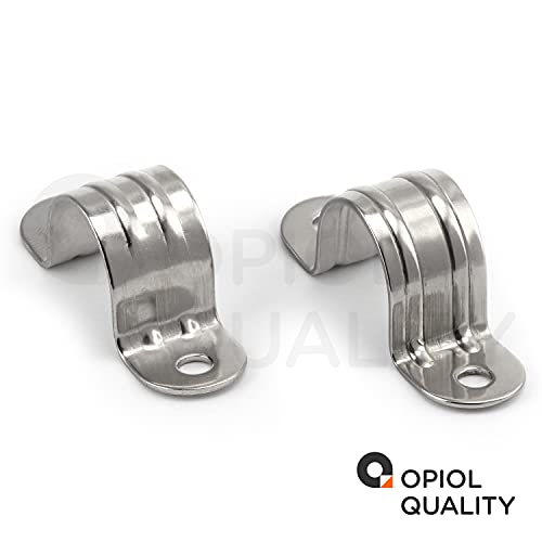 OPIOL QUALITY® Rohrschellen HALB 25 mm aus Edelstahl A2 V2A (2 Stück) U-Rohrschelle Rohr Halterung Schlauchschnalle… – Bild 4