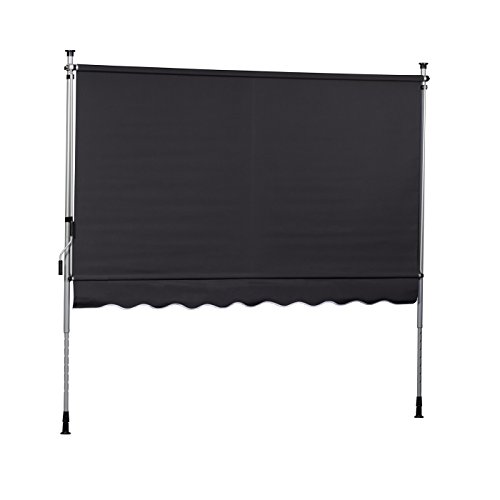 Ventanara® Klemmmarkise Balkon Markise Terrasse Spannmarkise Sonnenschutz Anthrazit 300 x 130 cm – Bild 4