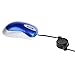 EEEKit 2 Pack Mini Retractable Cable USB Optical Mouse, Blue, Unisex
