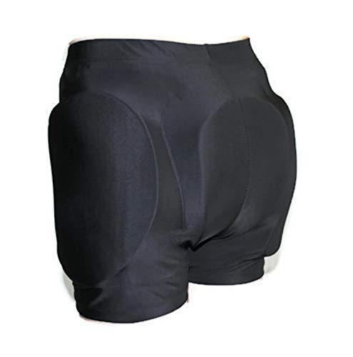 CRS Cross Padded Figure Skating Shorts - Crash Butt Pads for Hips. (Youth Large/X-Large) Black