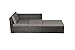 4 Pieces L Shaped Outdoor Furniture Patio Sectional Wicker Rattan Garden Corner Sofa Couch Set, Full, Black