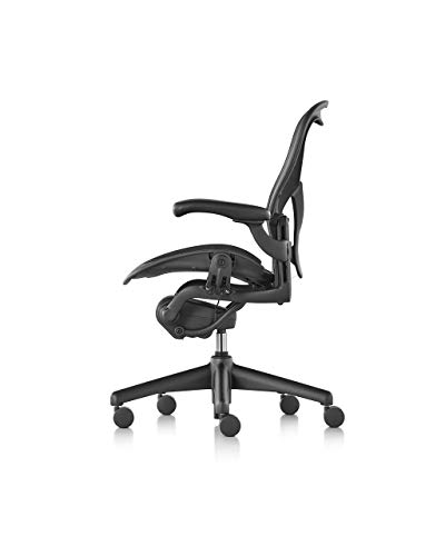Herman Miller Classic Aeron Chair - Fully Adjustable, C size, Adjustable PostureFit, Carpet Casters (Certified Refurbished) - Thumbnail 2