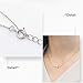 Pusheng Women Sideways Horizontal Cross Pendant Necklace Stainless Steel Petite Necklace,16
