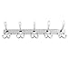 Wall Mount Coat Hook,oobest 2 Pack 15 Hooks Chrome Finish Coat Robe Hat Clothes Wall Mount Hook Hanger Towel Rack