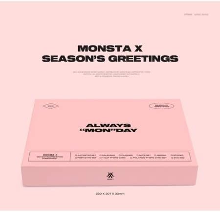 MONSTA X 2019 SEASON'S GREETINGS 2CD+POSTER+Calendar+Planner+Card+etc+Pre-Order+Tracking Number K-POP SEALED