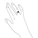 Bling Jewelry Sterling Silver Round Simulated Onyx CZ Double Cable Ring