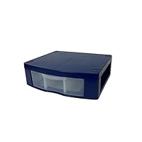 Tools for School Locker Drawer. Includes 2 Removable Drawer Dividers. Heavy Duty. Fits 12" Wide Locker, 11.75" W x 10.25" L x 3.75" H (Blue, Single Drawer)