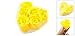 6 Pcs Bath Body Rose Bud Petal Soap Gift Bright Yellow w Heart-shaped Case