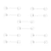 Ruifan 14G 16mm Clear Flexible UV Acrylic Shaft Straight Tongue Rings Barbells or Nipple Piercing Retainer Pack of 10