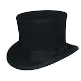 Ztl 100% Wool Victorian Mad Hatter Top Hat Vivi Magic Hat Performing Cap