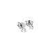 14k White Gold Cubic Zirconia Stud Earrings, 2mm (0.06ctw)
