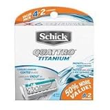 Schick Quattro Titanium Cartridges, 6 ea
