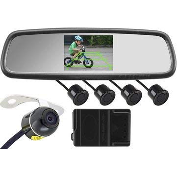 4.3 Inch Car Rear View Mirror + Butterfly Camera + 4 Search Radar + Complete Wiring Harness - Interior Parts Car Mirror