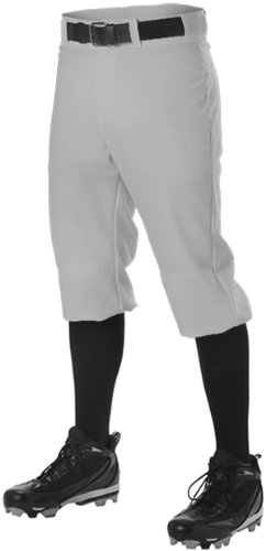 Alleson Men's Knicker Baseball Pant Gray Large